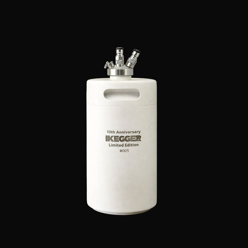 <tc>iKegger</tc> Mini fusto di birra Premium bianco 5L – Edizione per il 10° anniversario