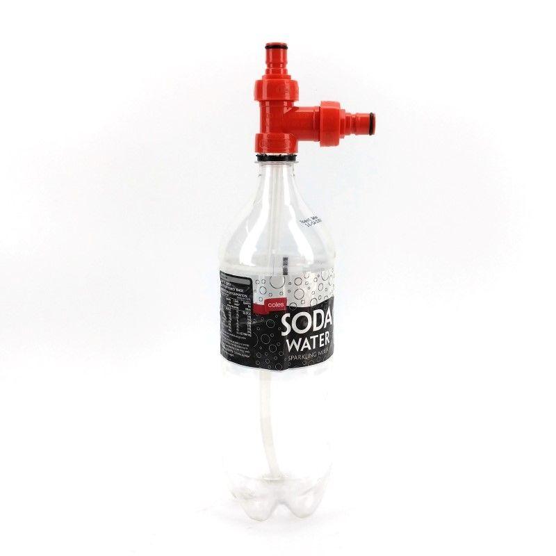 carbonation cap tee piece on soda water bottle