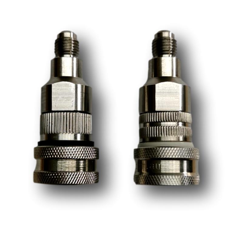 steel disconnects with stragith adapter