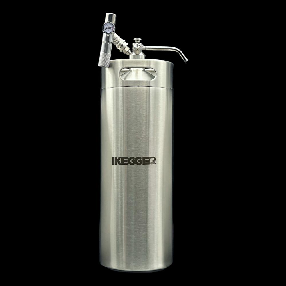 iKegger 2.0 | Basic Mini Keg Set with Push-Tap & Mini Regulator – Tap System for Beer, Cocktails & Nitro