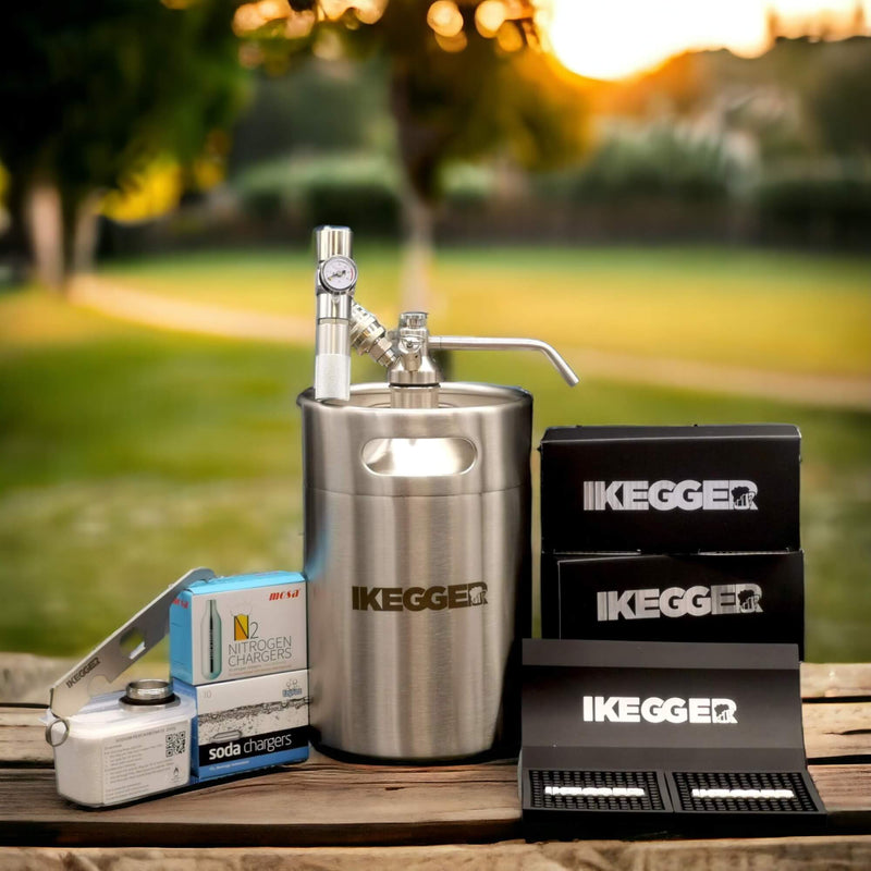 iKegger 2.0 Complete Keg System Essential Gas Bundle for Beer and Nitro