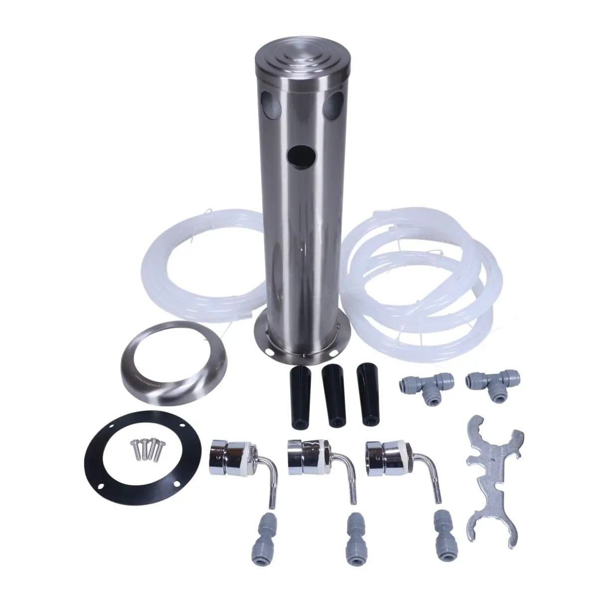 Draft Tower for 3 Taps – Kit with Lines and Fittings