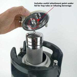 19L Ball Lock Keg with rubber base and handle