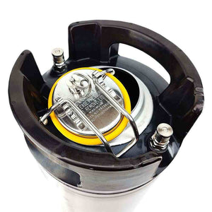 19L Ball Lock Keg with rubber base and handle