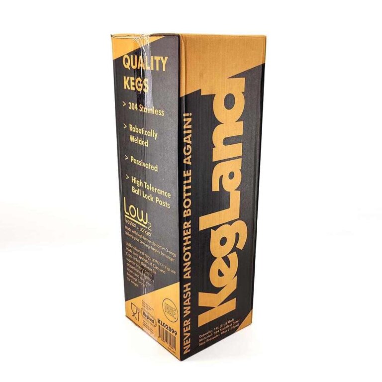 19L Ball Lock Keg with rubber base and handle