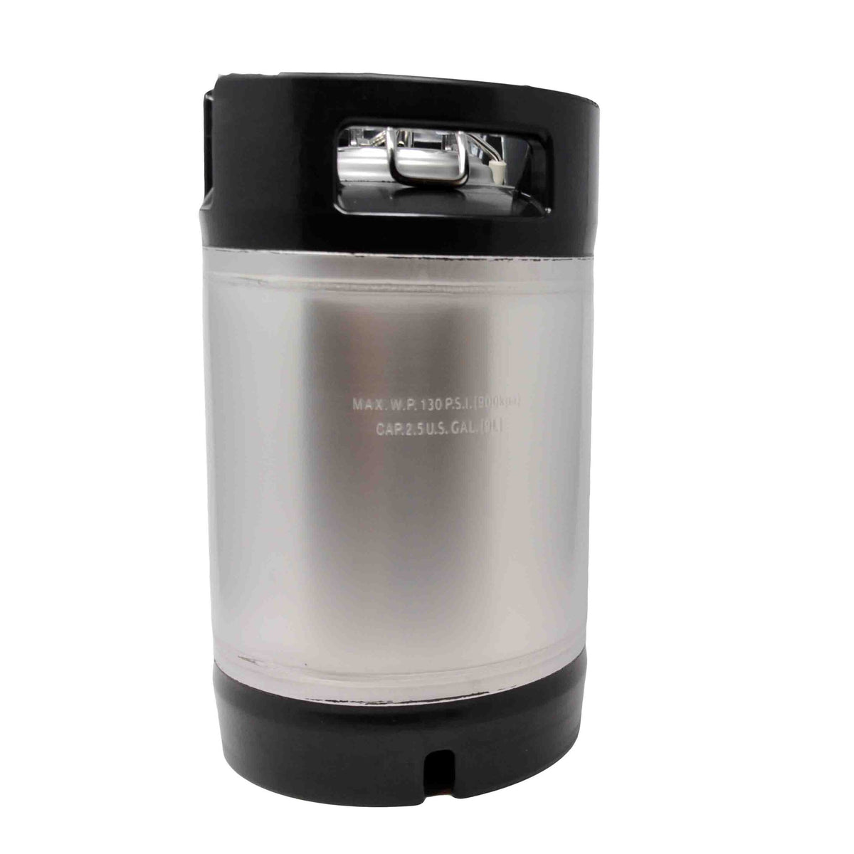 9,45L Ball Lock Keg with rubber base and handle