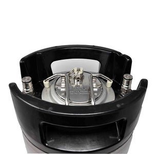 9,45L Ball Lock Keg with rubber base and handle
