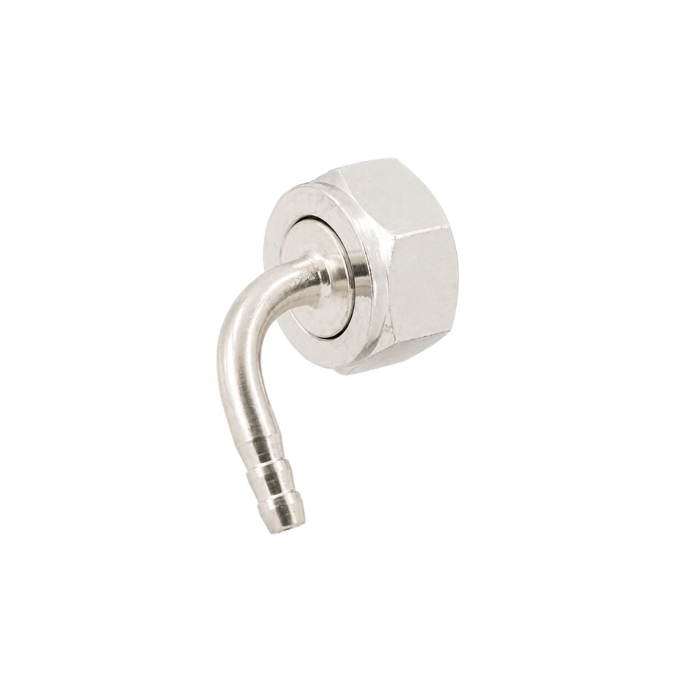 90° Angle Barbtail (OD 5 mm) with 5/8" Nut and EPDM Washer
