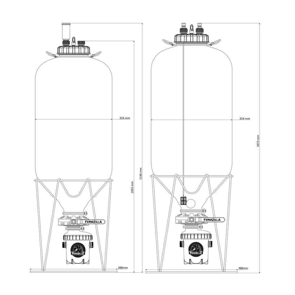 Fermzilla 27L and 55L Tri-Conical Gen 3.2