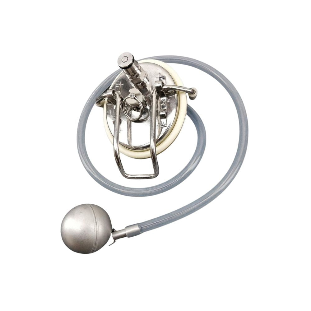 Keg Lid with Liquid Corny Post + SS Float + 80cm Silicone Hose