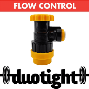 flow control liquid disconnect duotight push fitting