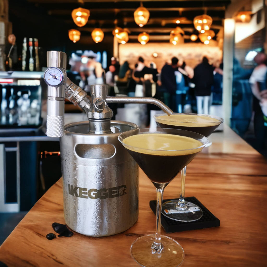 iKegger Mini Keg serving Espresso Martinis