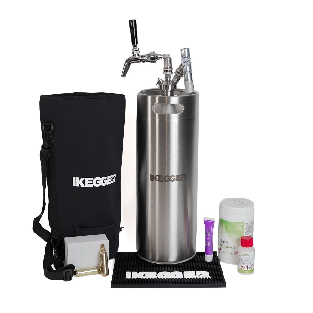 iKegger | Premium Mini Keg Set for Beer with Flow Control Tap &amp; CO2