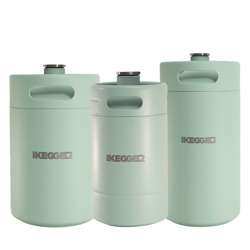 iKegger Insulated Mini Keg - Pistachio Cream - Green - 2L, 4L &amp; 5L