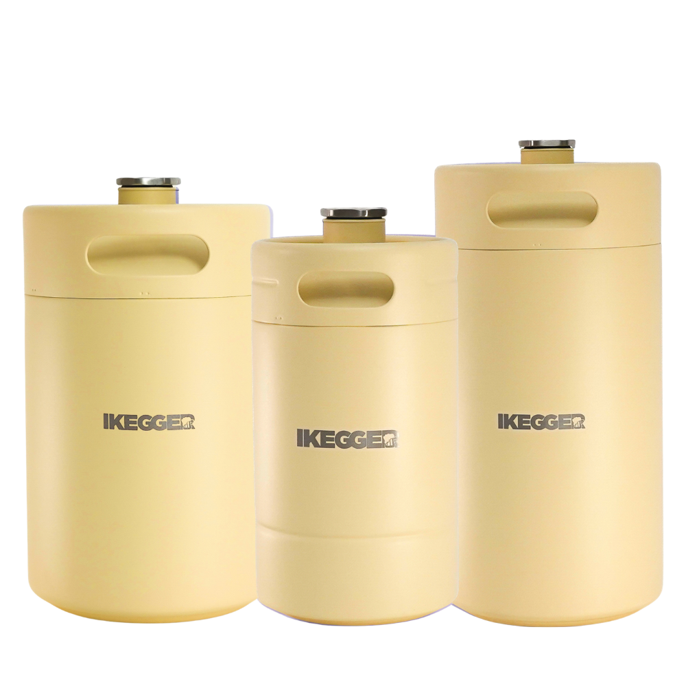 iKegger Insulated Mini Keg - Vanilla Bean - Yellow - 2L, 4L & 5L