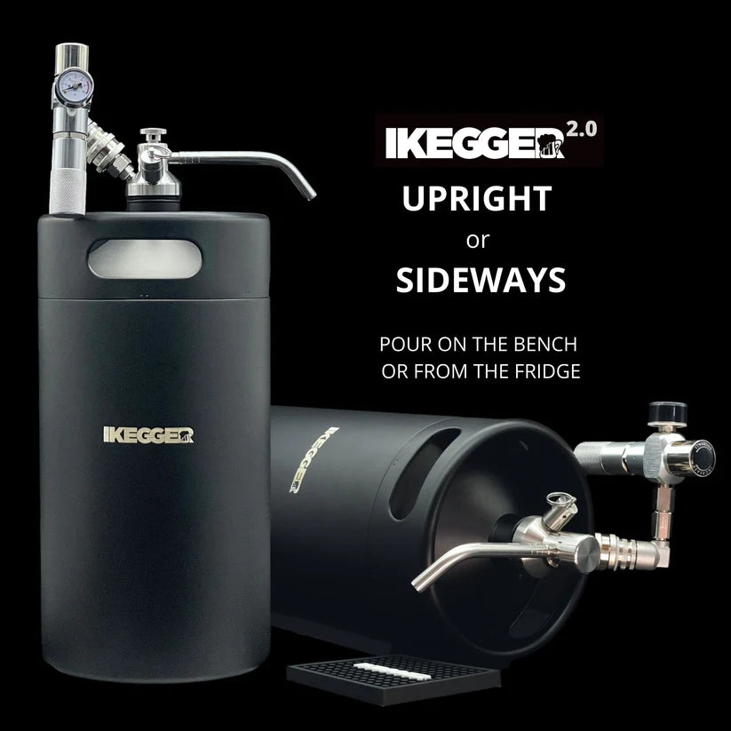 iKegger 2.0 | Basic Mini Keg Set with Push-Tap & Mini Regulator – Tap System for Beer, Cocktails & Nitro