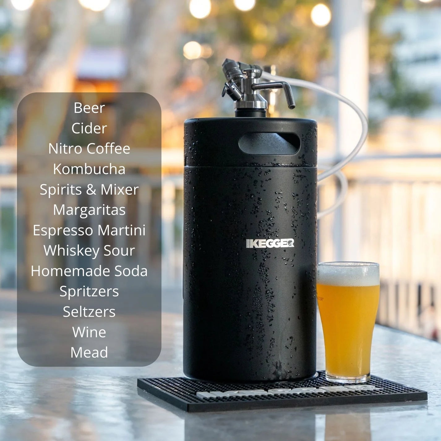 iKegger 2.0 | Basic Mini Keg Set with Push-Tap & Mini Regulator – Tap System for Beer, Cocktails & Nitro