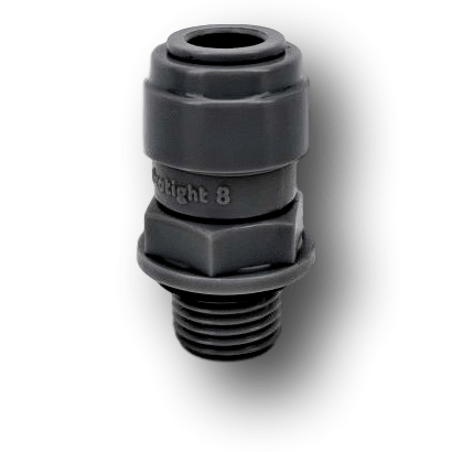 Duo Tight Fittings - 8mm duotight - Inline Regulator with integrated gauge  (white) 0-60psi - buy at Braumarkt
