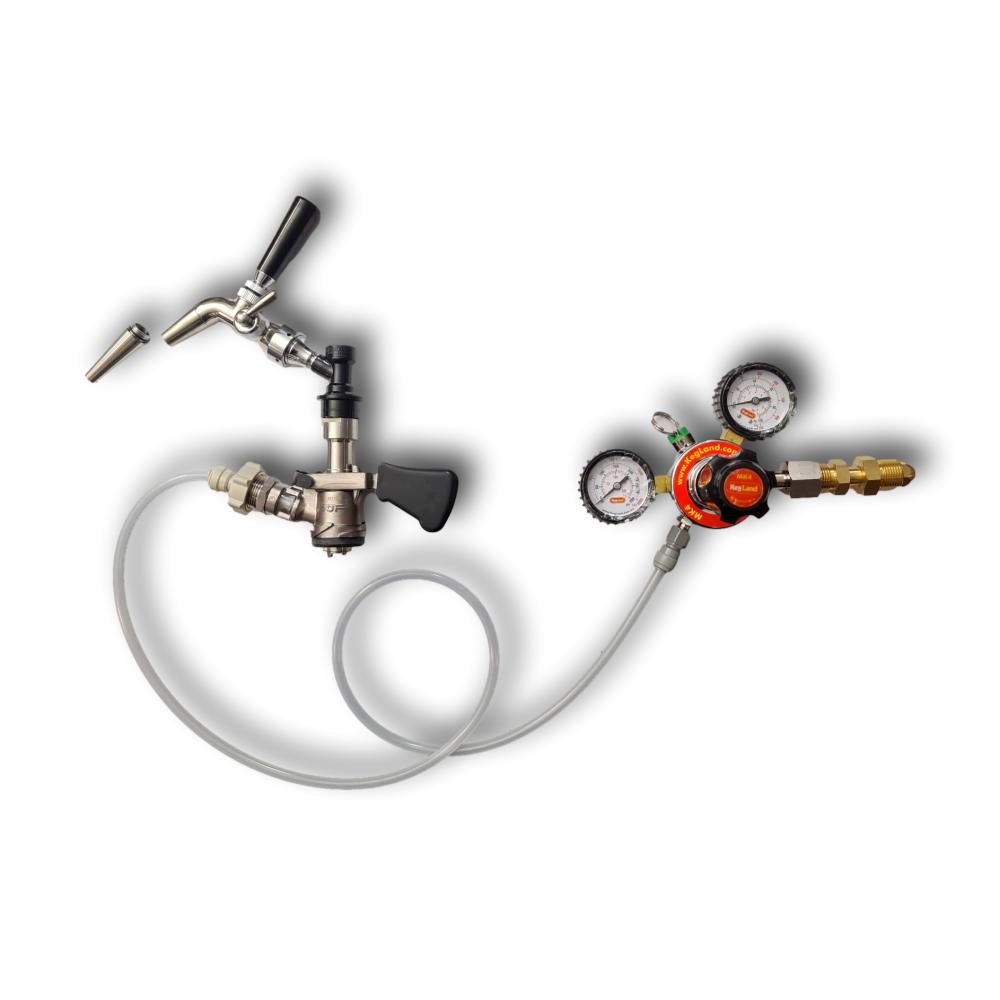 coupler with tap and dual gauge regulator