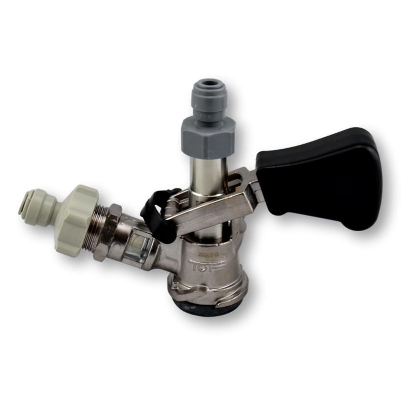 D keg coupler with duotight fittings