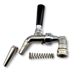stainless steel tap with stout spout and spring