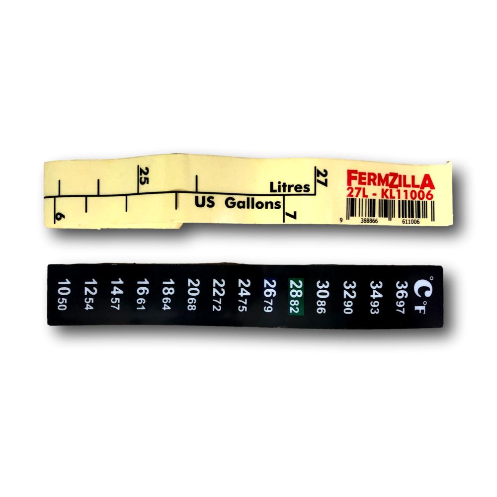 fermzilla spare temperature and level stickers