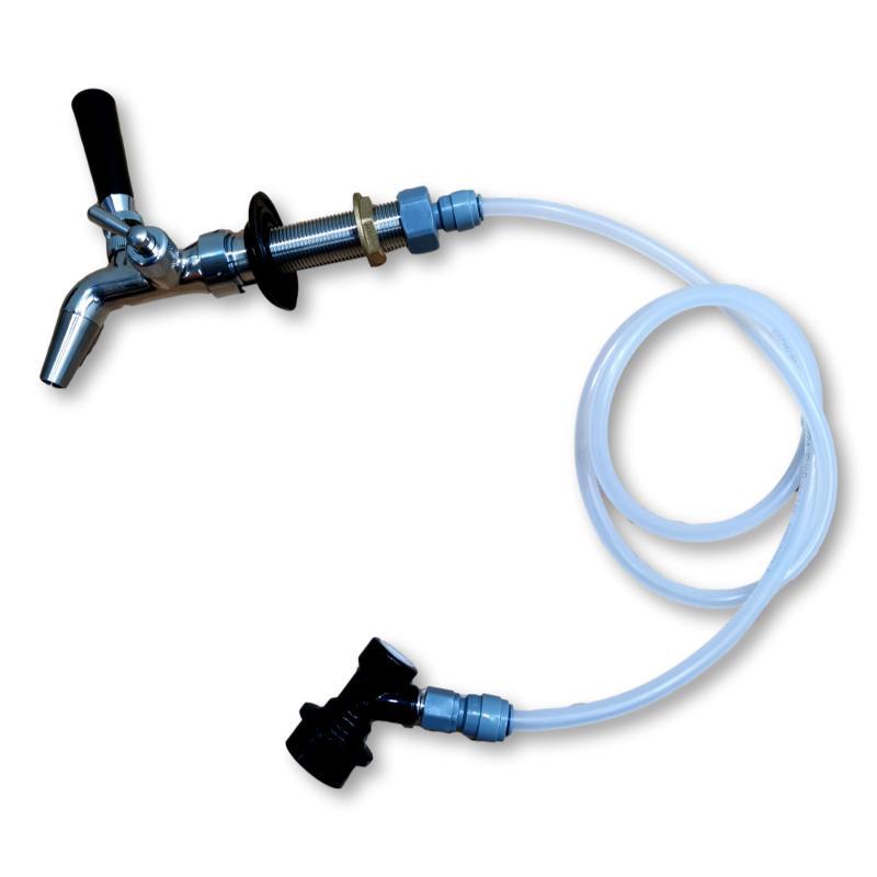 flow control tap on shank with disconnect