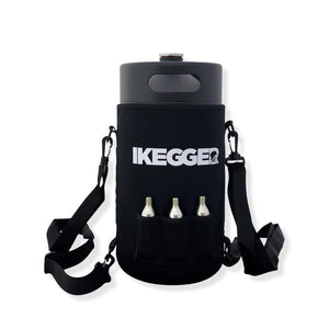 5L insulated black keg with carry sleeve