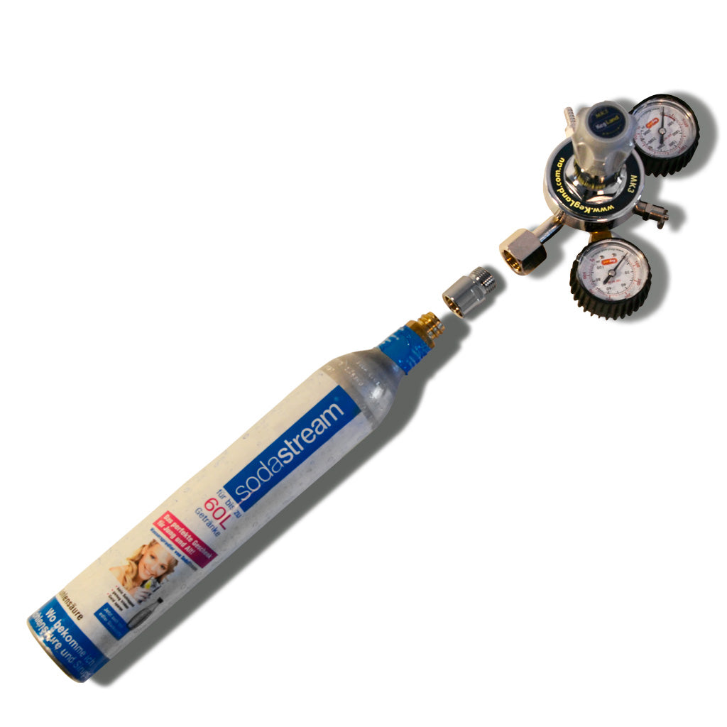 soda stream bottle adaptor for co2 regulator