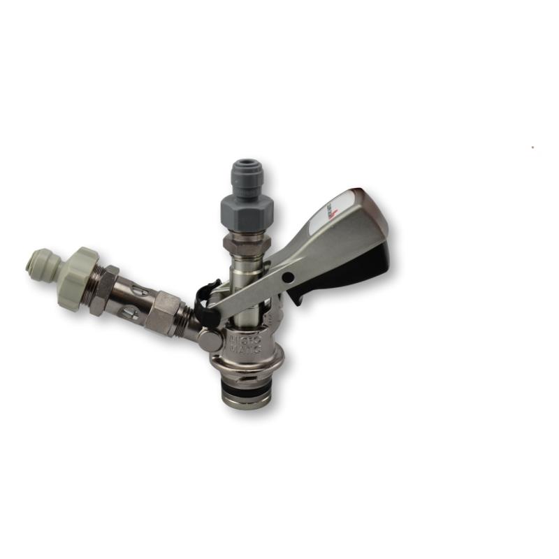 U keg coupler with doutight fittings